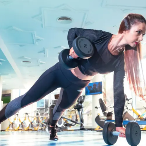 back fat exercises with dumbell