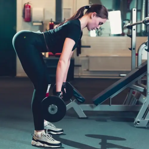 back fat exercises with dumbell
